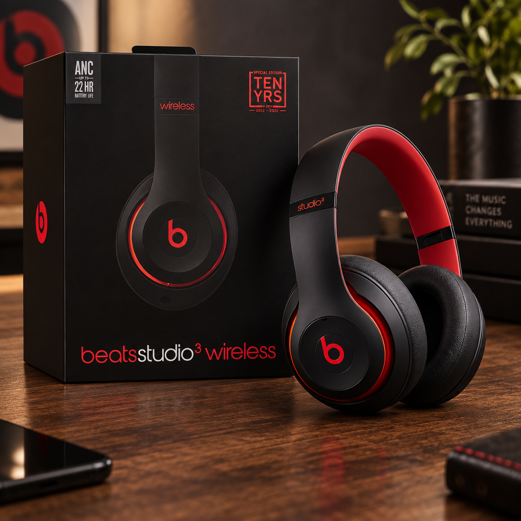 Box + headphones