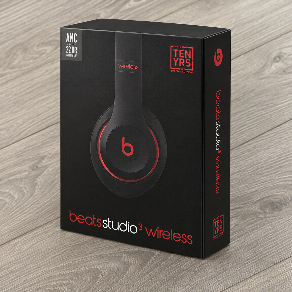 Beats Studio 3 Wireless Ten Years Edition box side view