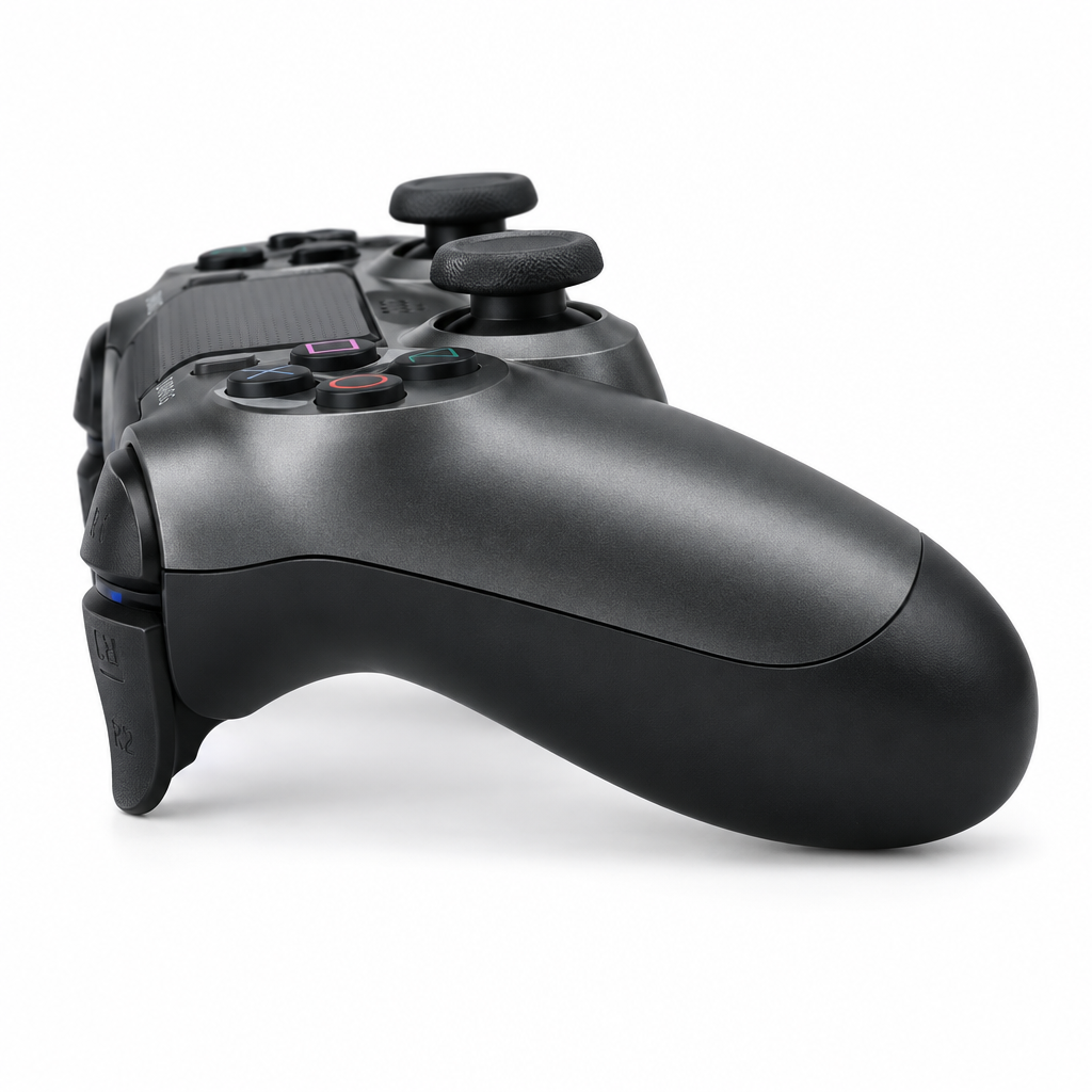 Sony DualShock 4 Steel Black Controller - Side Profile