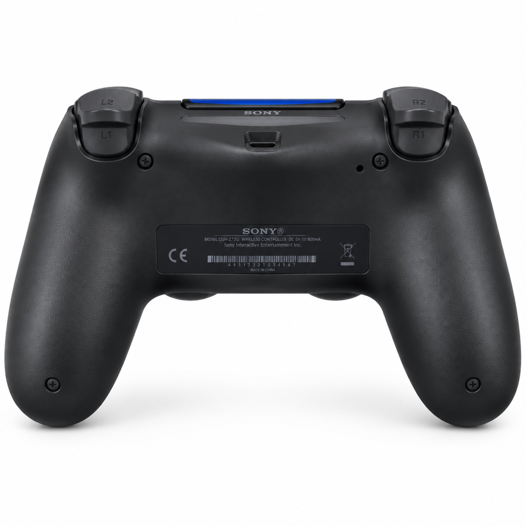 Sony DualShock 4 Jet Black Controller - Rear View