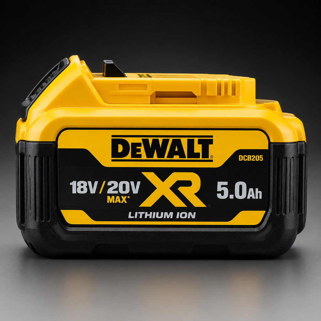 DEWALT DCB205 18V/20V MAX XR 5.0Ah Li-Ion Battery - Front View
