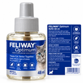Feliway Optimum 48ml blue bottle with info card, white background