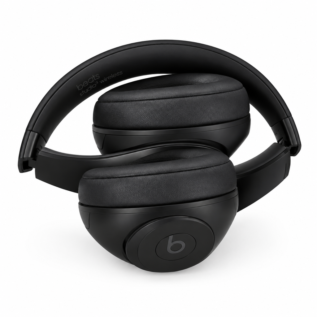 Beats Studio3 Wireless Full Black folded compact