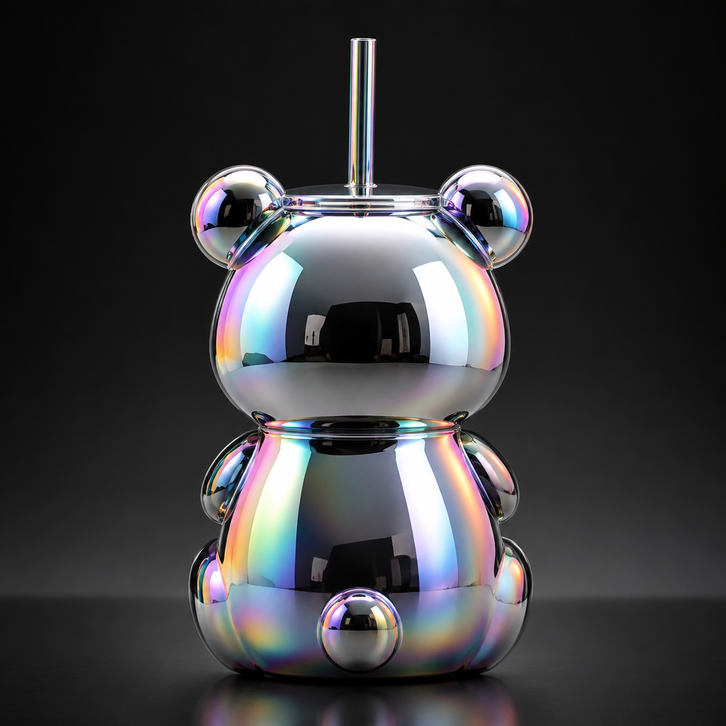 Mirror Color Panda Tumbler - Back View