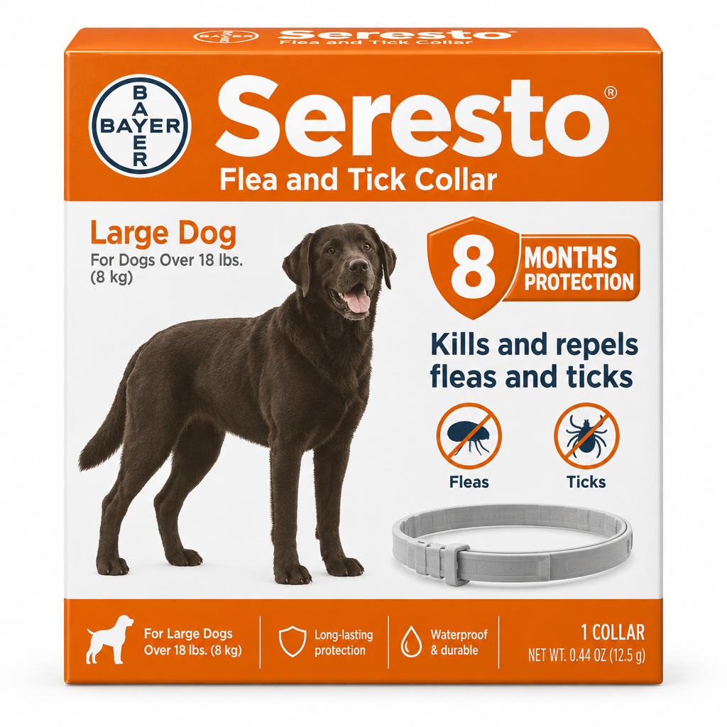 Seresto Flea and Tick Collar product box front view