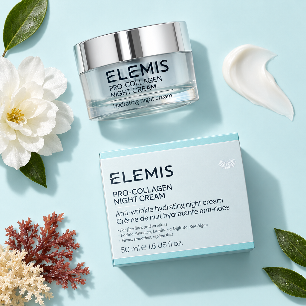 Elemis Pro-Collagen Night Cream 50ml flat lay with box
