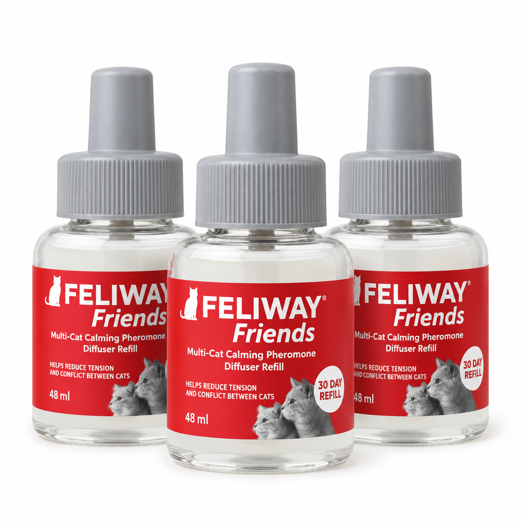 FELIWAY Friends 48ml 3-pack red label bottles white background