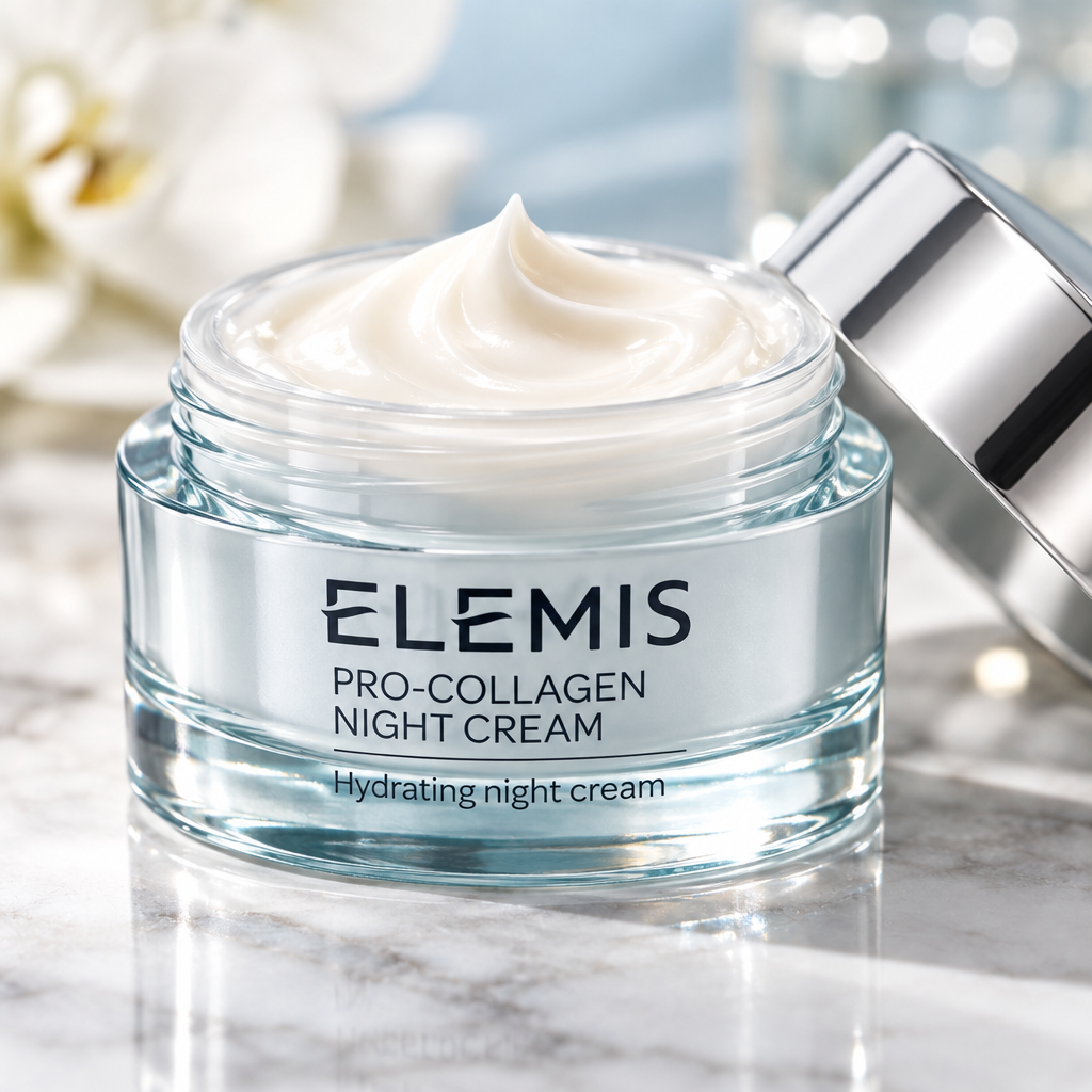 Elemis Pro-Collagen Night Cream 50ml open jar close-up