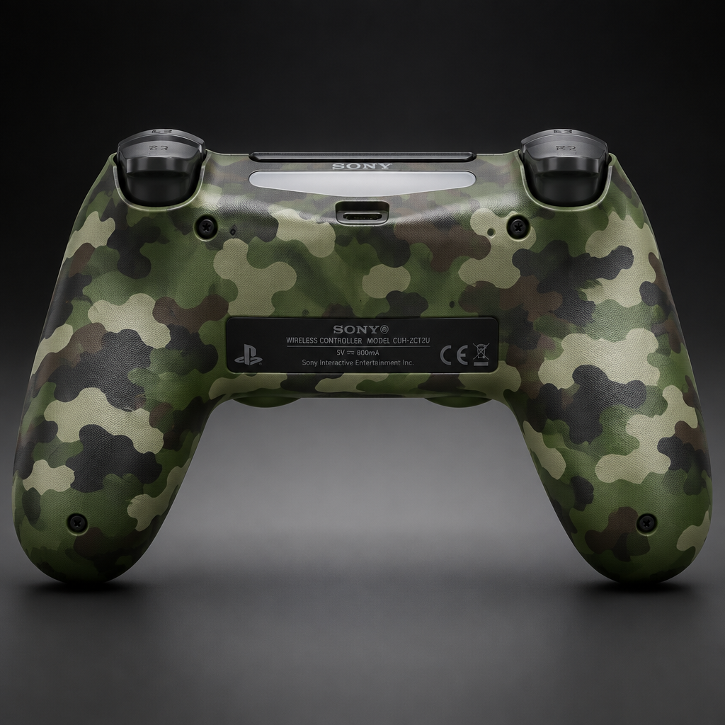 Sony PS4 DualShock 4 Green Camo V2 Controller - Back View