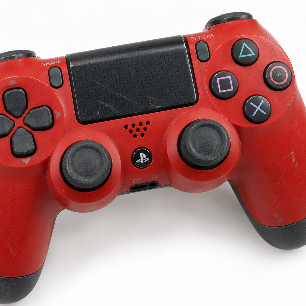 Sony DualShock 4 Red Controller – Condition Close-Up