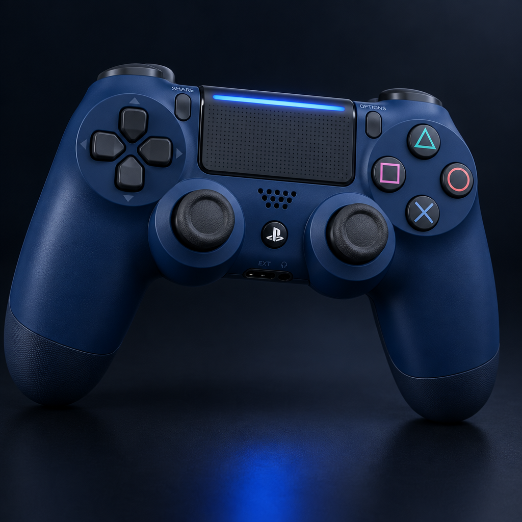 Sony DualShock 4 V1 Navy Blue Controller - Angled View