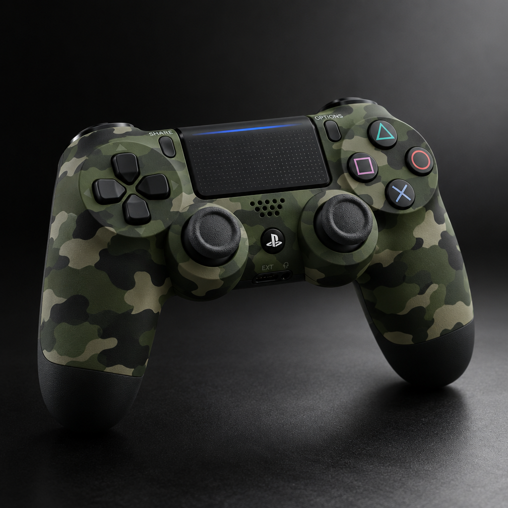 Sony PS4 DualShock 4 Green Camo V2 Controller - Lifestyle