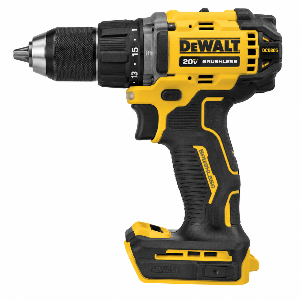 DEWALT DCD805 20V Brushless Cordless Drill – Side Profile