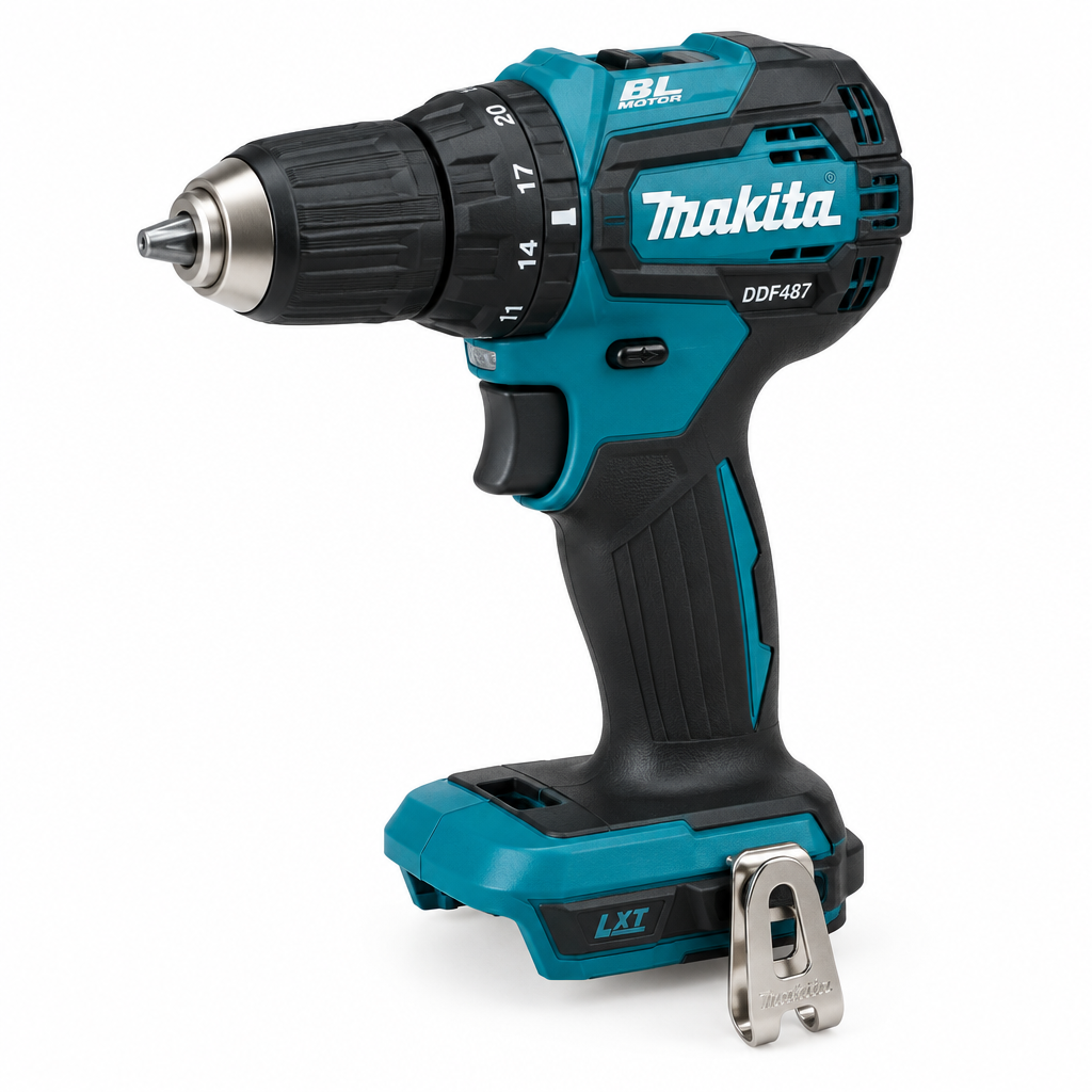 Makita DDF487 LXT 18V Brushless Cordless Drill Driver – 3/4 Angle View