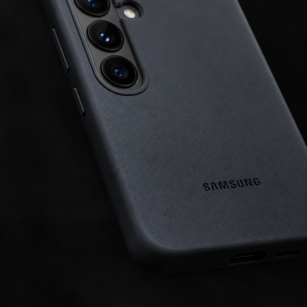 Samsung Galaxy S24 silicone case texture close-up