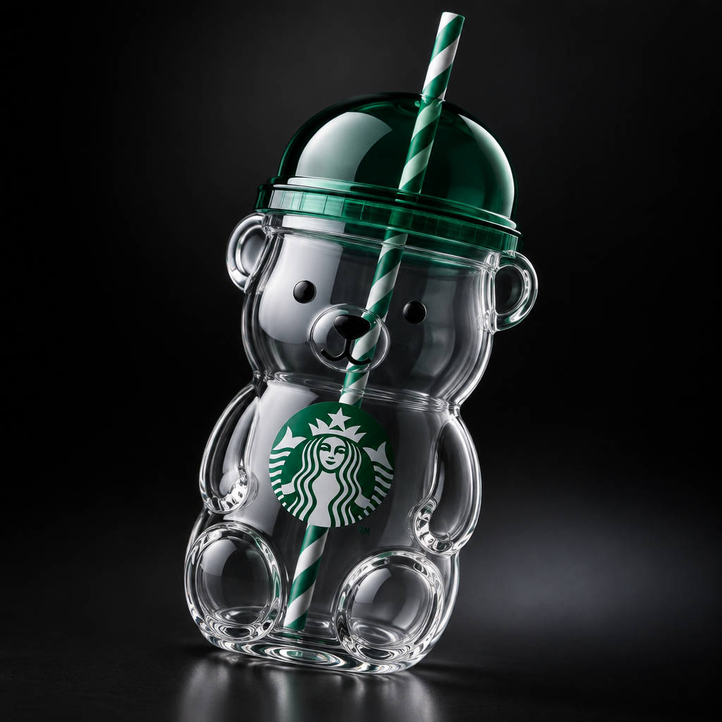 Starbucks Bear Tumbler - Angled View