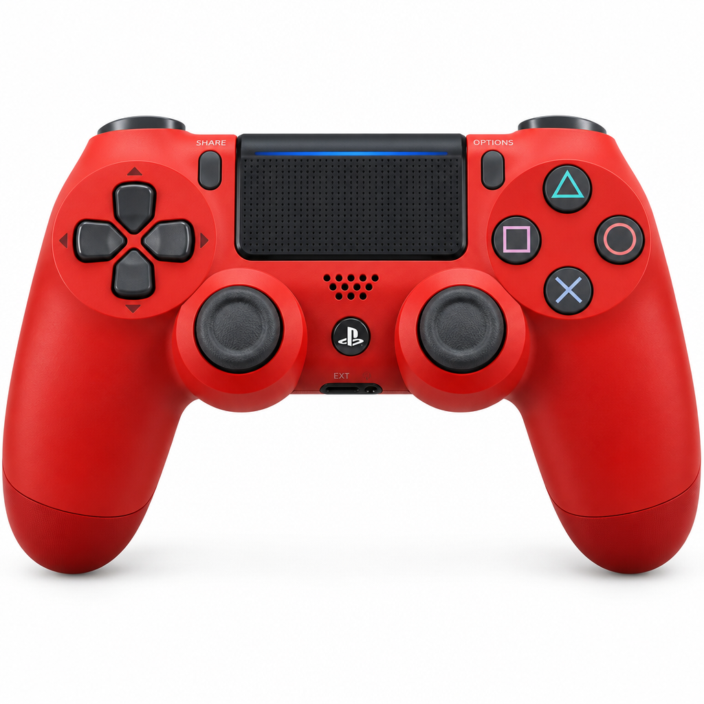 Sony DualShock 4 Red Controller – Front View