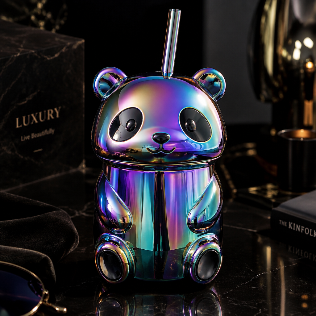 Mirror Color Panda Tumbler - Lifestyle Shot