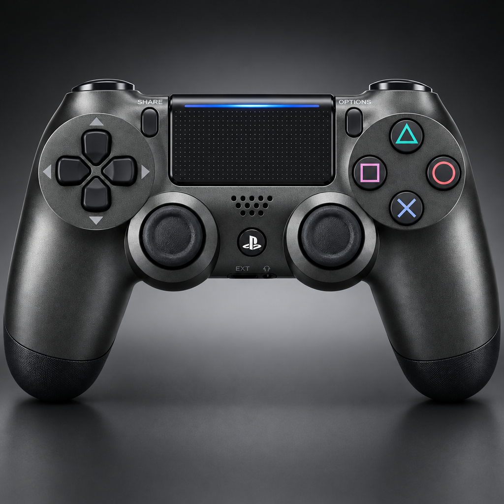 Sony PS4 DualShock 4 Steel Black Controller - Front View