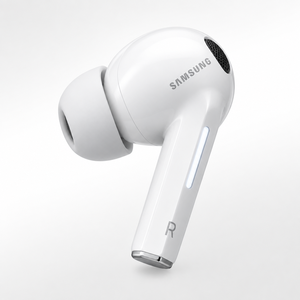 Samsung Galaxy Buds4 Pro SM-R640N White Right Earbud angled view