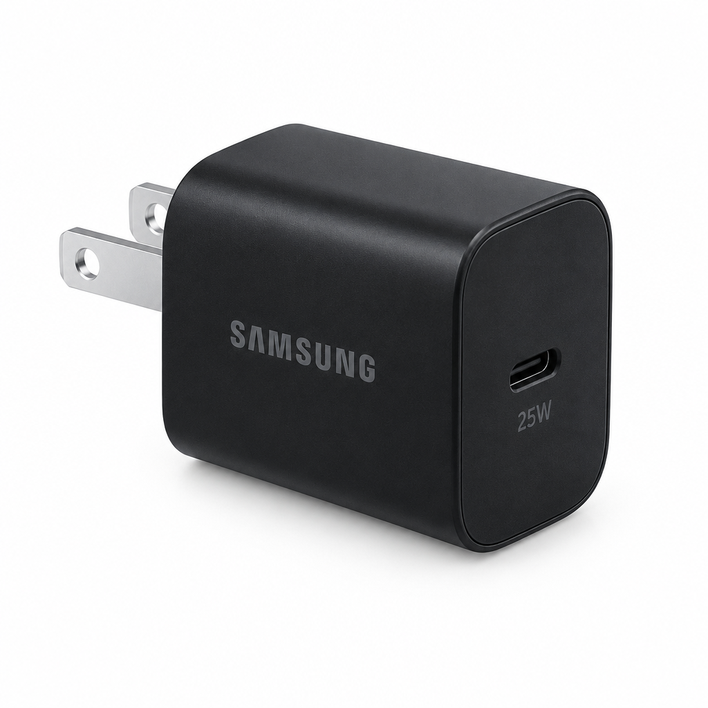 Samsung 25W Charger White Background