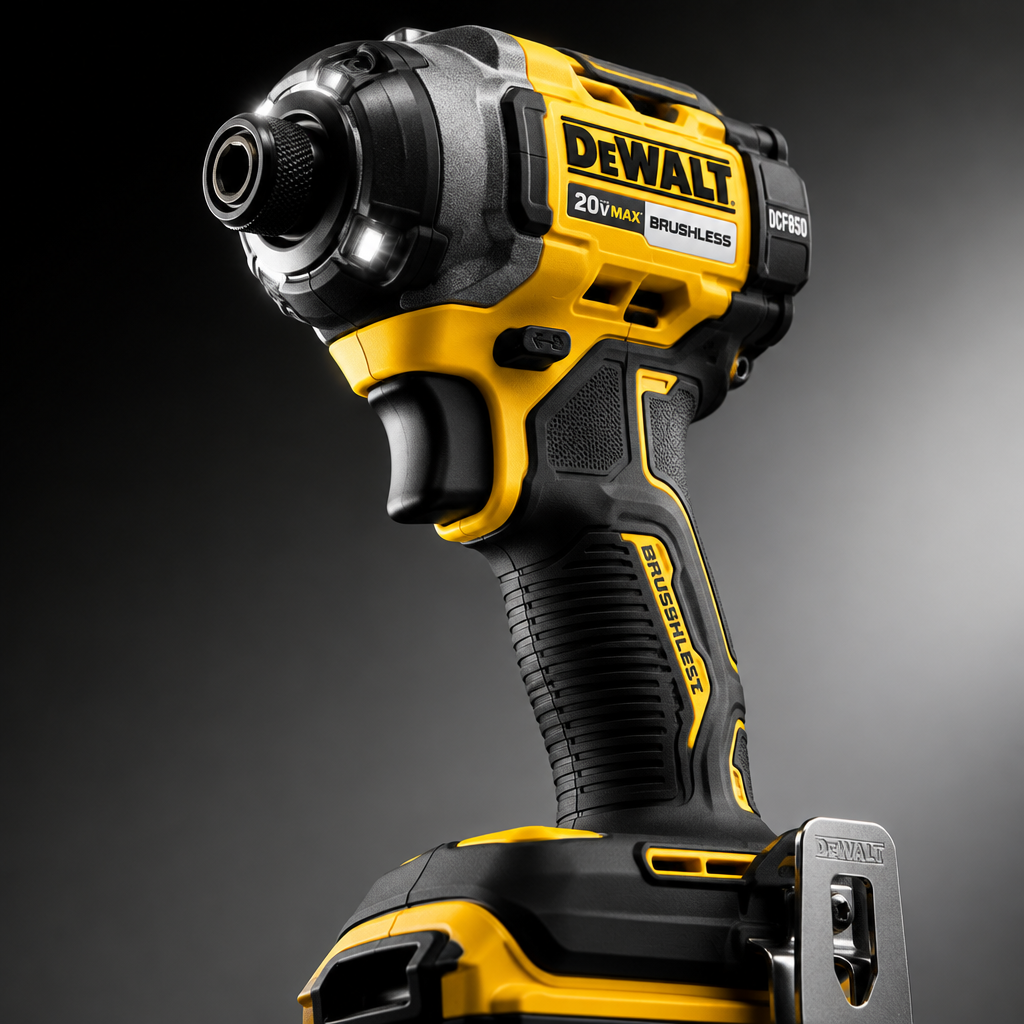 DEWALT DCF850 20V MAX Brushless Impact Driver - Angle View