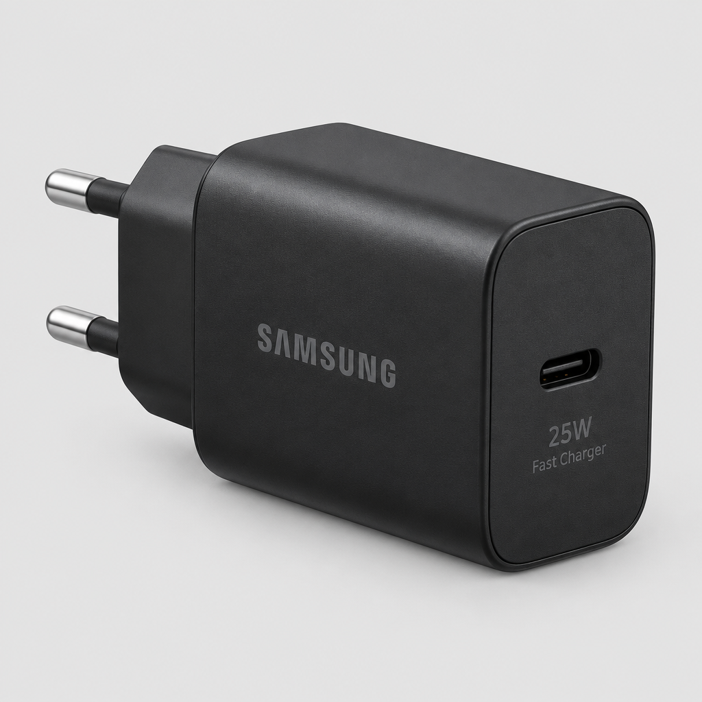 Samsung 25W Charger Grey Angled