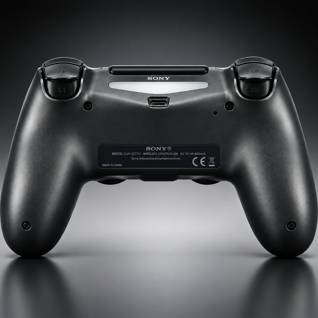 Sony PS4 DualShock 4 Steel Black Controller - Back View