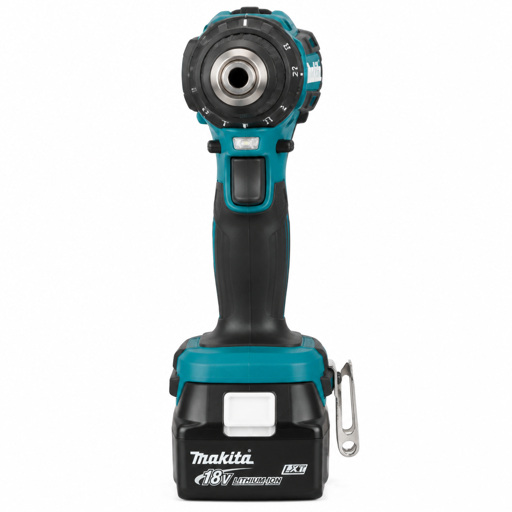 Makita DDF487 LXT 18V Brushless Cordless Drill Driver – Front View