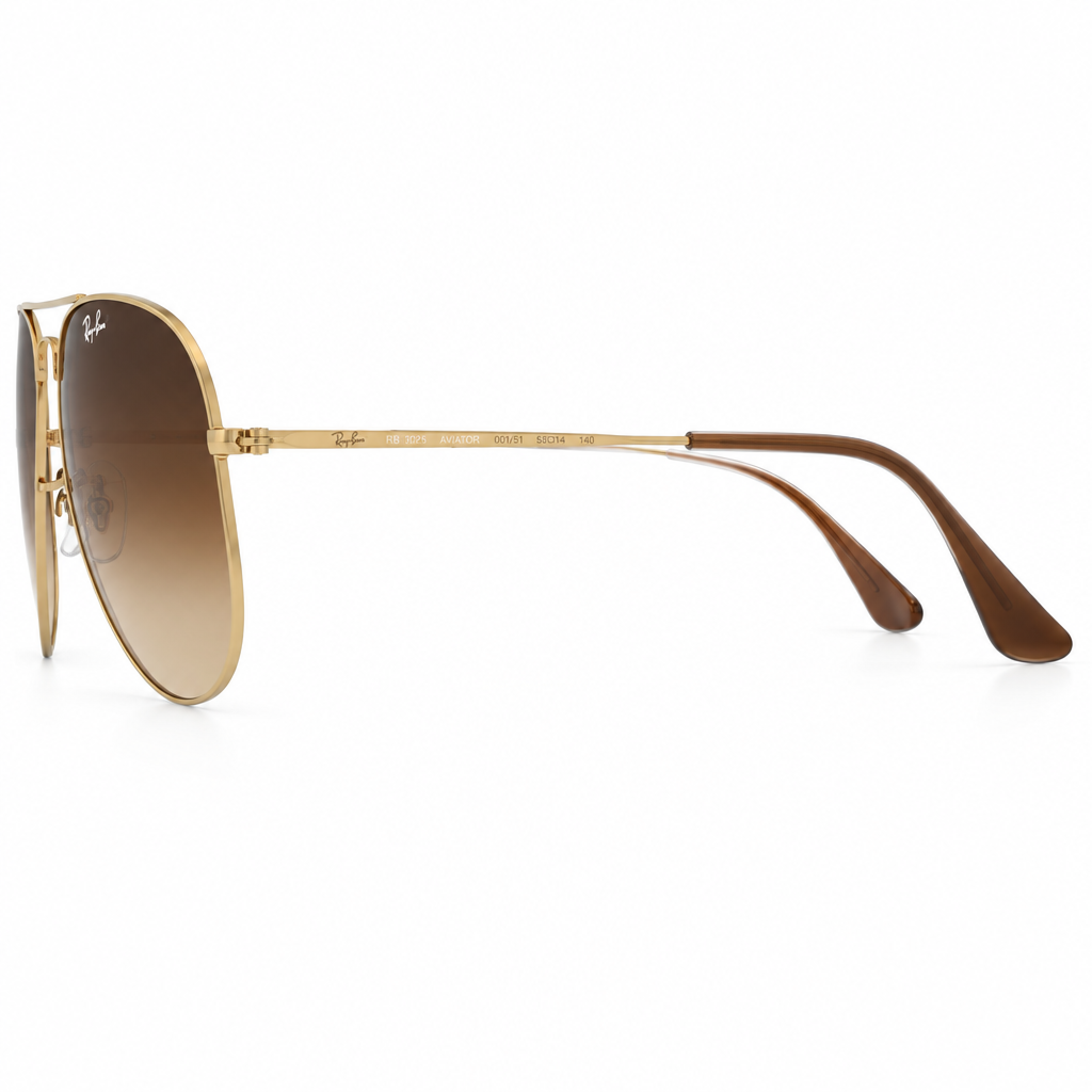 Ray-Ban RB3025 W0879 Aviator Sunglasses – Side Profile