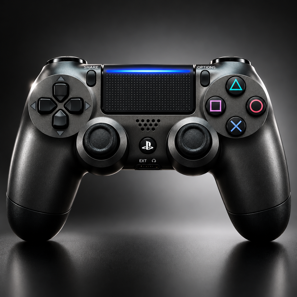Sony PS4 DualShock 4 Steel Black Controller - Front Angle
