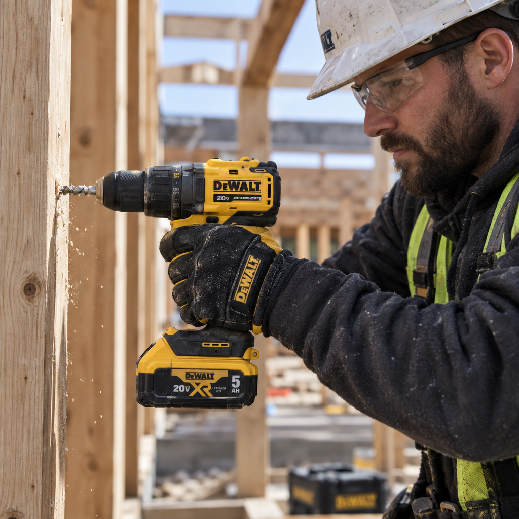 DEWALT DCD805 20V Brushless Cordless Drill – Lifestyle In Use