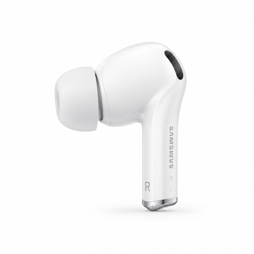 Samsung Galaxy Buds4 Pro SM-R640N White Right Earbud side profile