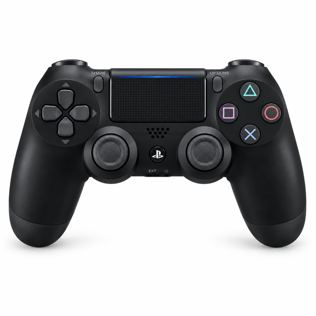 Sony DualShock 4 Jet Black Controller - Front View